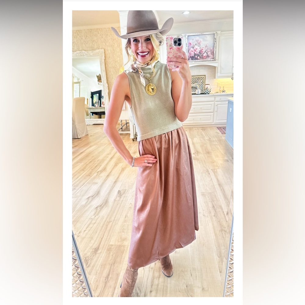 THML Beige Textured Dress
